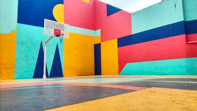 Cancha de basket, pista de baloncesto 