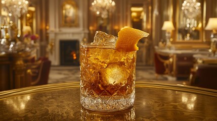Luxurious cocktail in elegant setting