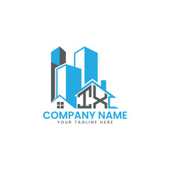 Modern Real Estate Logo Design &ndash; Blue Building Icon Template for Construction or Property Business