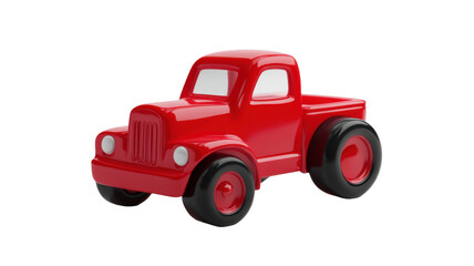 Red Cartoon Toy Icon Isolated on White Background