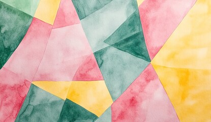 Abstract Watercolor Geometric Pattern