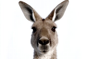 Obraz premium a kangaroo isolated on a white background, ultra-realistic, real photo