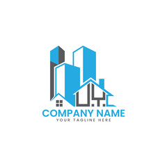 Modern Real Estate Logo Design &ndash; Blue Building Icon Template for Construction or Property Business