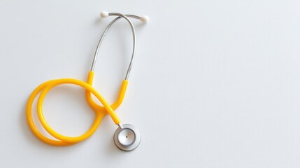 minimalistic stethoscope on white surface symbolizing world hepatitis day awareness and healthcare focus