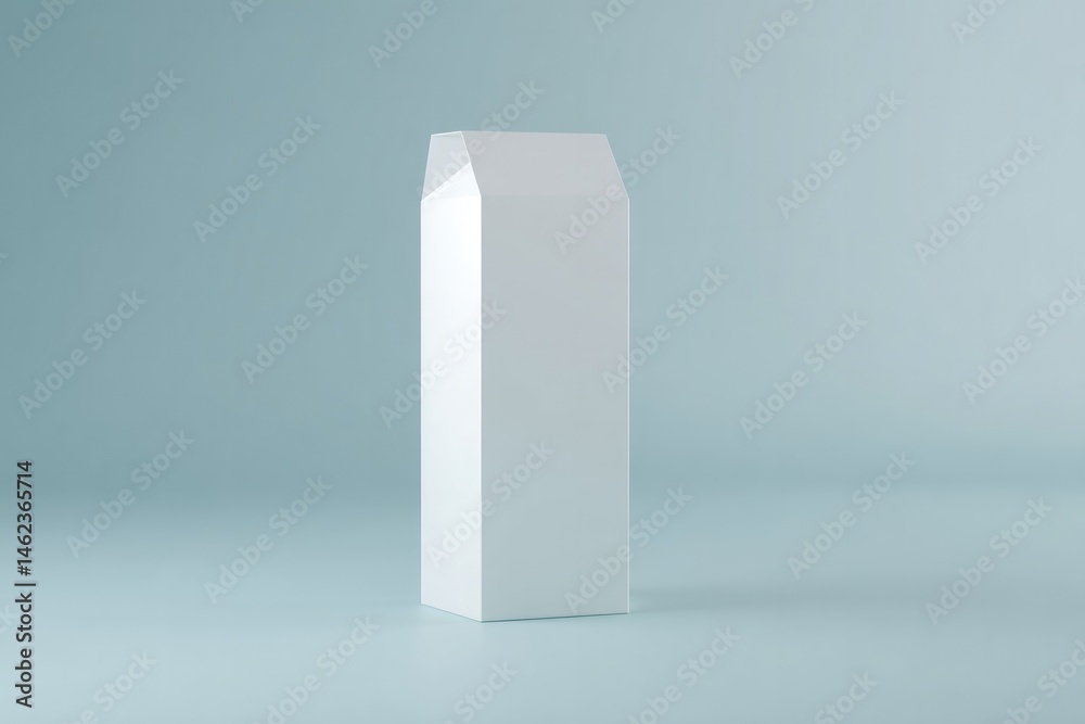 Aufkleber 3d rendering of single geometrically shaped product package on gradient background