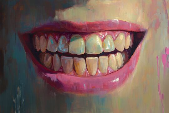 weird smile face in yellow color