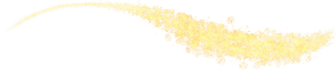 Gold Glitter Wave Golden Swirling Sparkler Trail Isolated Design Element Brush Stroke Abstract Swirl Flourish