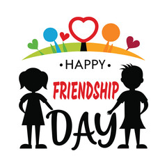 Happy Friendship Day Typography Design