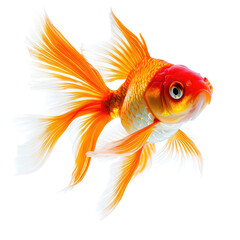 Fototapeta premium Goldfish in profile view