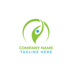 Organic Health and Wellbeing Logo – Modern Vector Illustration, Yoga, Fitness, and Wellness Logo Design