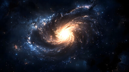 A majestic spiral galaxy with glowing arms stretching across the cosmos.