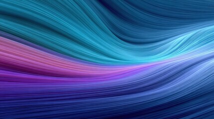 Abstract flowing waves of vibrant blue and purple colors creating a dynamic background