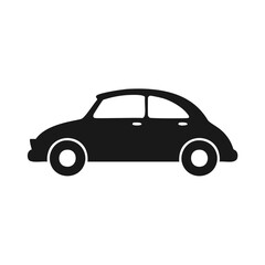 Classic Car Silhouette Icon for Design