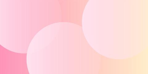 Minimalist banner background  pastel colorful  pink and yellow gradations. Circle effect style geometric  abstract background modern