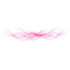 Rose colored dust swirl in a gradient with a grainy effect.Abstract glittering particles with noise.