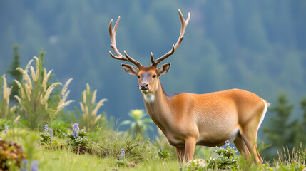 Naklejka premium Cerf, Cervus elaphus