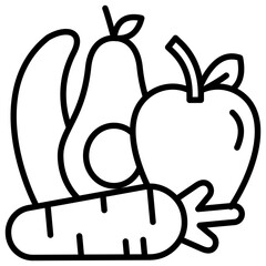 Vegetables line icon