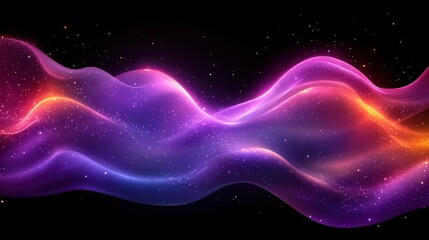 Obraz premium Colorful Waves of Light and Energy in Cosmic Background Artistry