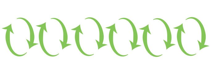 Circle arrows icon set. Round reload sign, repeat icon, refresh icon, rotate arrow icon sign and symbol, Vector illustration.