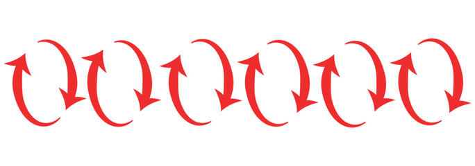 Circle arrows icon set. Round reload sign, repeat icon, refresh icon, rotate arrow icon sign and symbol, Vector illustration.