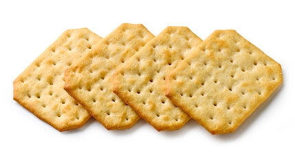 crackers on white background