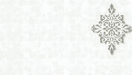 Elegant floral pattern design in soft white tones for background use in various creative projects