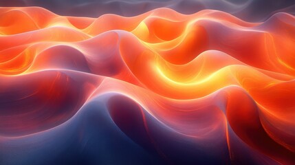 Obraz premium Abstract Waves of Light and Color in Fluid Motion Across Surface