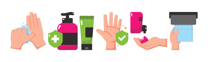 Promoting Hygiene, A Guide to Cleanliness and Personal Health Practices Illustration