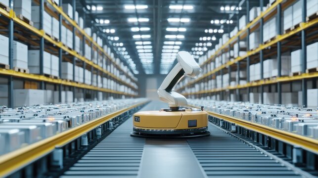 futuristic analyst managing automated inventory systems