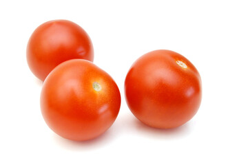 Ripe tomatoes isolated on white background