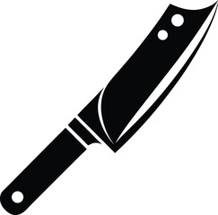  Chef knife silhouette, Knife black vector icon,  Chef knifes silhouette , logo, menu in restaurant vector illustration on a white background