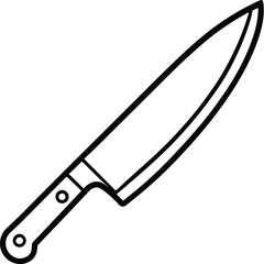  Chef knife silhouette, Knife black vector icon,  Chef knifes silhouette , logo, menu in restaurant vector illustration on a white background