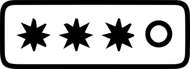 Password Entry Icon – Secure Login and Authentication Symbol