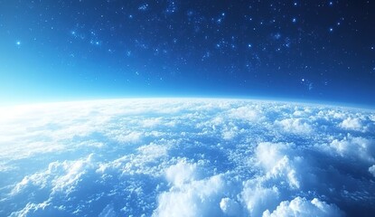 Vast Cloud Cover Over Earth At Night