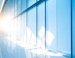 Abstract heavens light over light blue background