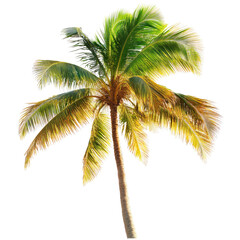 Vibrant tropical palm tree