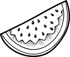 Watermelon silhouette,fruit vector, Watermelon slice vector icon