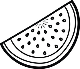 Watermelon silhouette,fruit vector, Watermelon slice vector icon