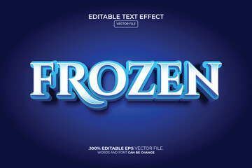 Editable Frozen Text Effect Vector Graphic