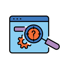 Better search engine color flat icon for digital and print projects.