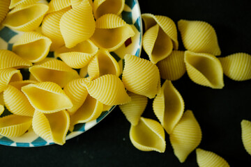 Italian Conchiglie Rigate Dried Pasta Food Staple