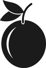 Damson icon Silhouette vector on transparent background