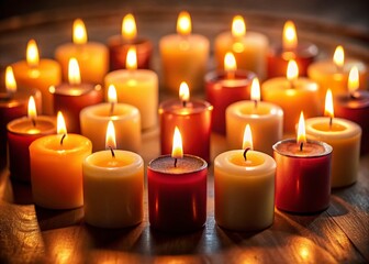 Unity in Warmth: Circle of Candles, Glowing Flames, Togetherness