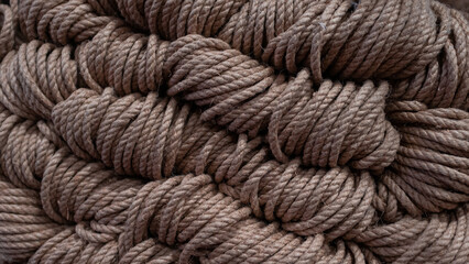Texture of intertwined skeins of rope
