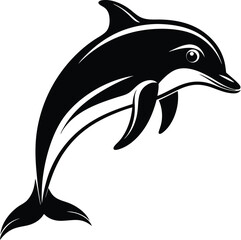 Dolphin silhouette, dolphin vector illustration,icon,logo clipart