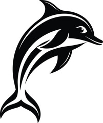 Dolphin silhouette, dolphin vector illustration,icon,logo clipart