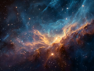 Fototapeta premium Outer Space Background with Galaxies and Nebulas