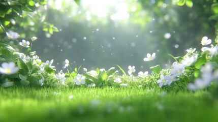 Fototapeta premium Springtime Meadow Scene