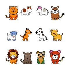 Obraz premium some animal icon design illustration 