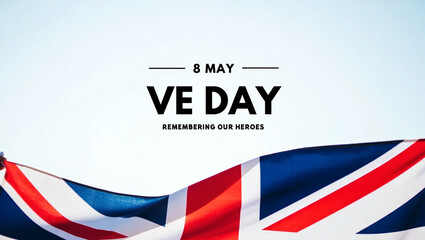 80th VE Day Anniversary Star Emblem, Historical Dates, and Victory in Europe Tribute for May 8, 2025 Patriotic Design Distressed Noise-Textured Background 